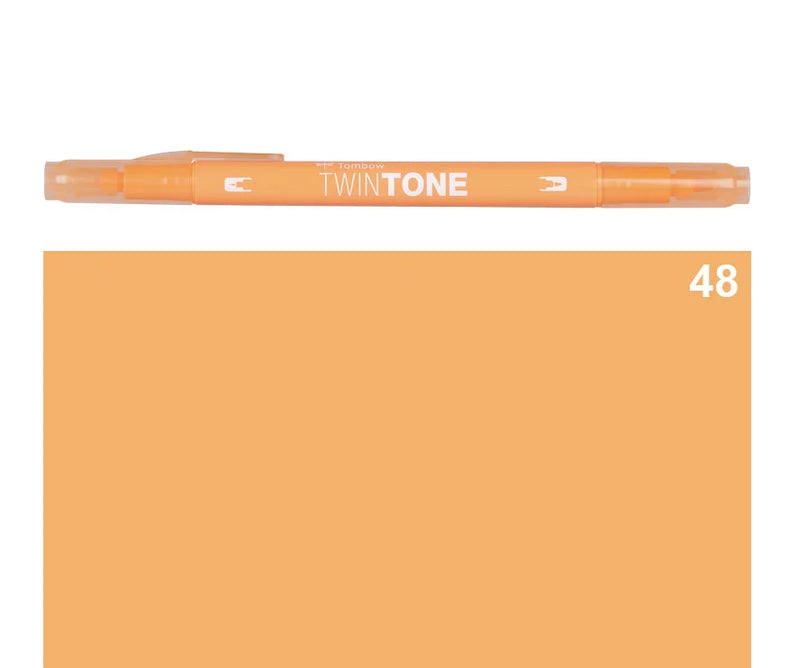 Marker Twin Tone Tombow con Doppia Punta Arancio Miele