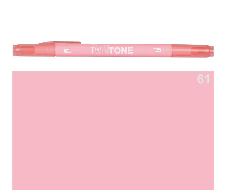 Marker Twin Tone Tombow con Doppia Punta Rosa Pesca