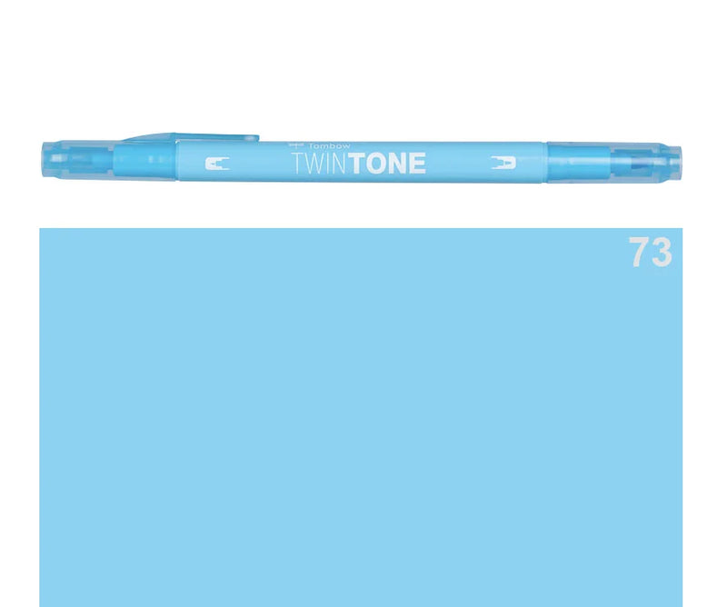 Marker Twin Tone Tombow con Doppia Punta Blu Cielo
