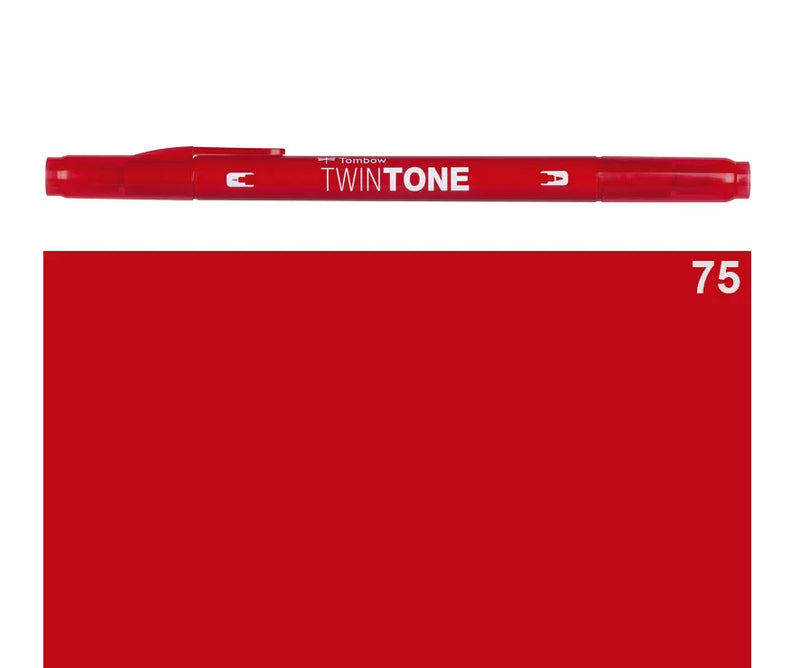 Marker Twin Tone Tombow con Doppia Punta Rosso Fragola