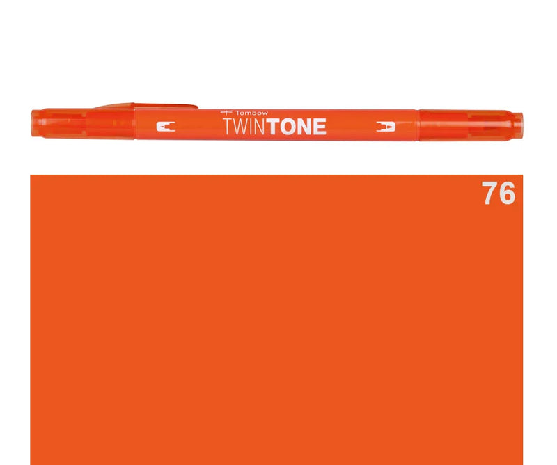 Marker Twin Tone Tombow con Doppia Punta Arancio Carota