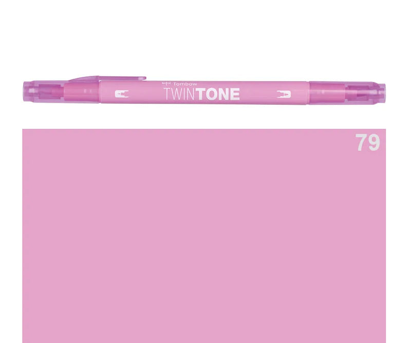 Marker Twin Tone Tombow con Doppia Punta Rosa Confetto