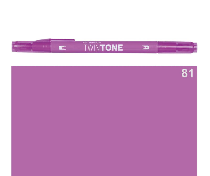 Marker Twin Tone Tombow con Doppia Punta Lampone