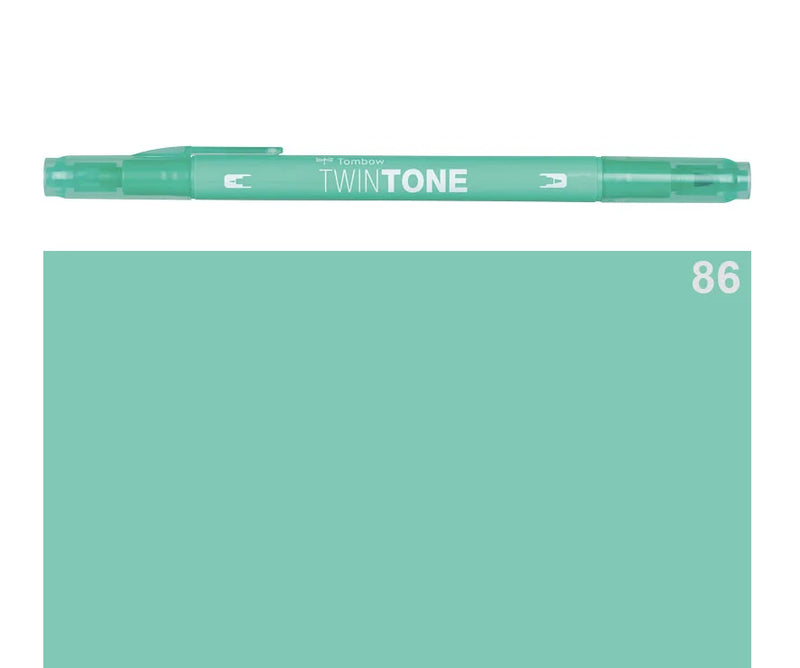 Marker Twin Tone Tombow con Doppia Punta Verde Menta