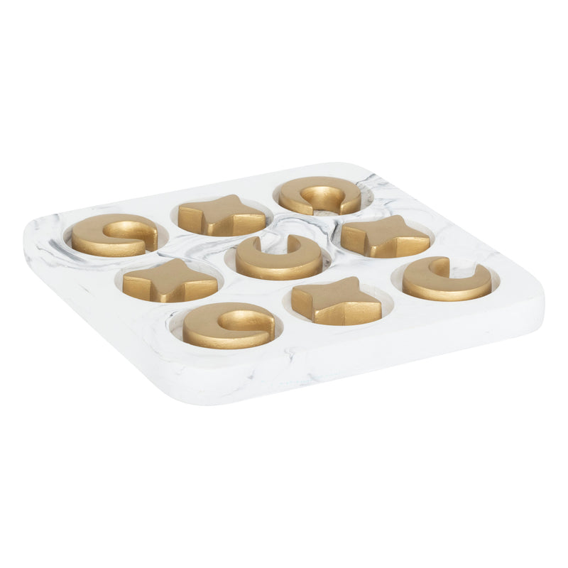 Gioco Tris Wild Romance in Cemento Bianco 18 x 18 x 1,9 cm