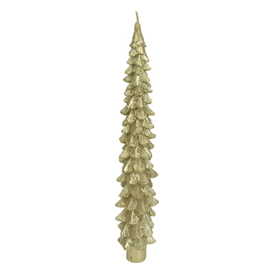 Candele Stecca Abete Oro 25 cm - 2 pezzi