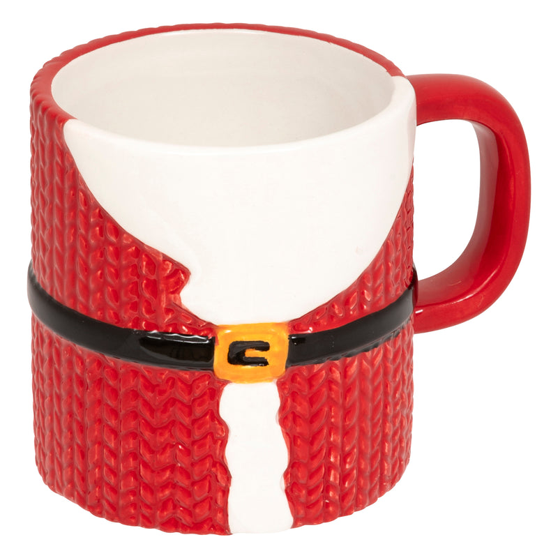 Set Tazze Mug Babbo Rosso e Bianco in Ceramica 8,3 x 17,5 cm - 2 pezzi