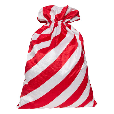 Sacco in Tessuto a Righe Rosso e Bianco 50 x 70 cm