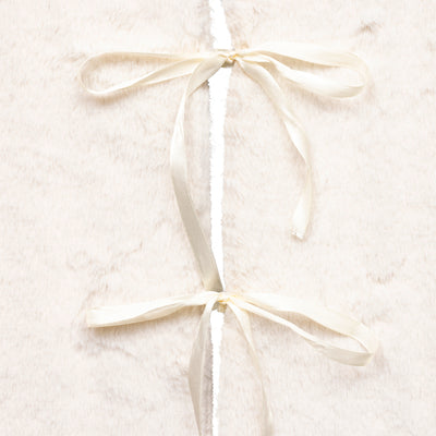 Copri Base per Albero con Pelliccia Bianco 90 cm