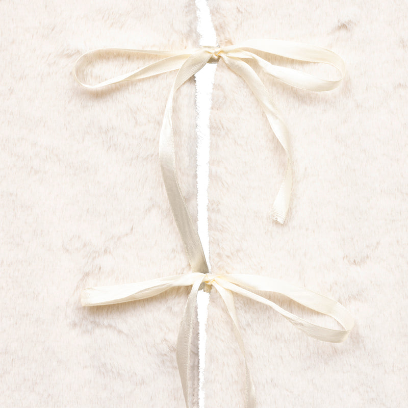 Copri Base per Albero con Pelliccia Bianco 90 cm