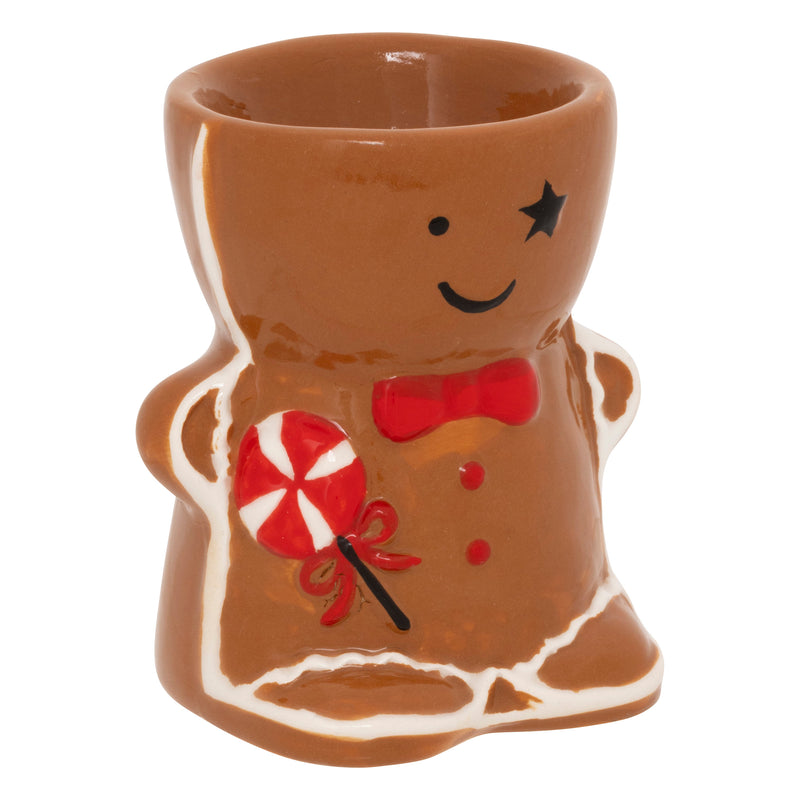 Brucia Essenze in Ceramica Pan di Zenzero Marrone 8 x 7 x 9 cm