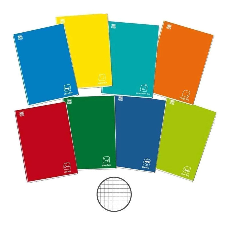 Quaderno Maxi A4 Colorface 100 gr 5 mm - 10 pezzi