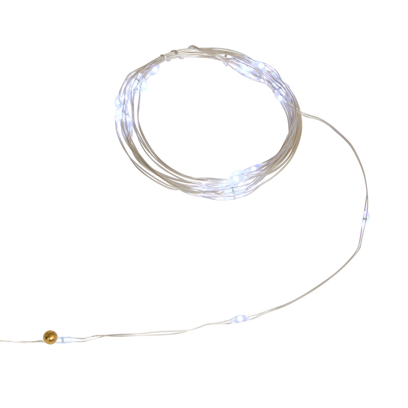 Filo Luci Argentato 40 LED Bianco Freddo 5 mt