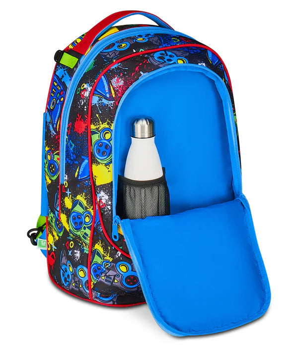 SJ GANG STYLE JAM GANG Trolley Scuola Jack 3 Ruote, Blu, SharkStory, 3 in 1, Triplo Uso, Zaino Con Carrello Sganciabile, Tasca Porta Borraccia e Crossover System, Zaino Scuola Viaggio, Bambino Ragazzo