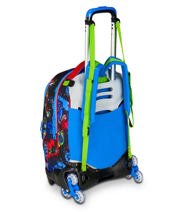 SJ GANG STYLE JAM GANG Trolley Scuola Jack 3 Ruote, Turchese, 3 SJ GANG STYLE JAM GANG Trolley Scuola Jack 3 Ruote, Turchese, 3