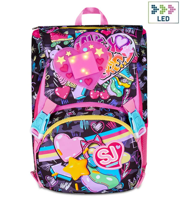 SJ GANG STYLE JAM GANG Ever Zaino Scuola Bambine E Ragazze - 31 Litri, Nero Con Dettagli In Paillettes