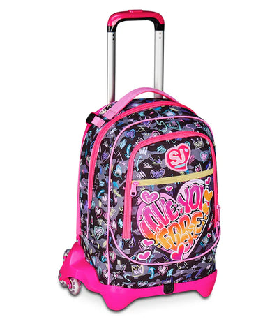 Zaino Trolley Jack Sj Gang a 3 Ruote Game-Led Girl