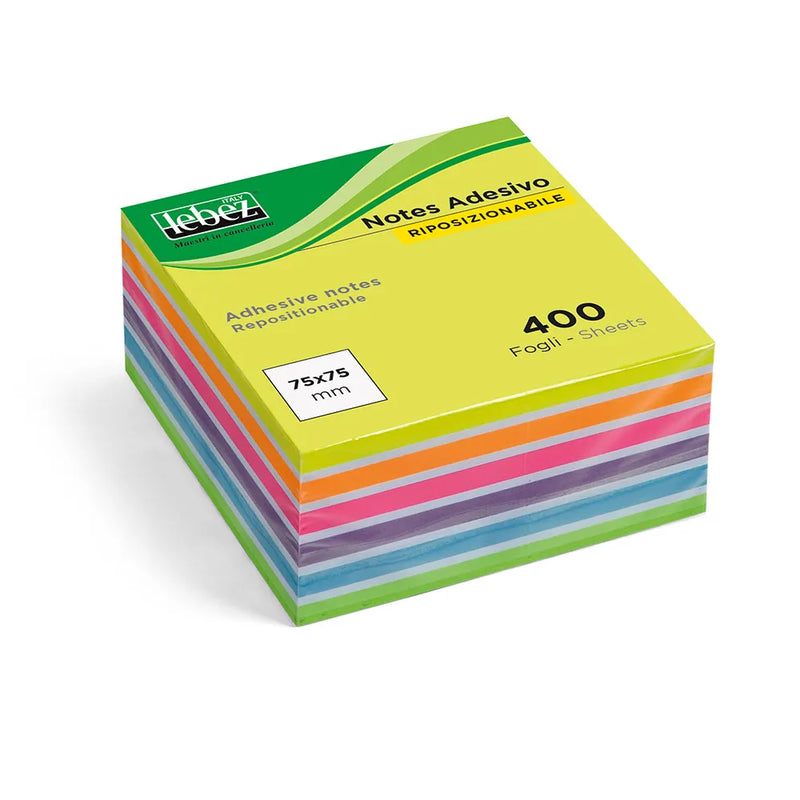Memo Stick Niji Adesivi Riposizionabili 7,6 x 7,6 cm / 400 Foglietti / Colori Assortiti