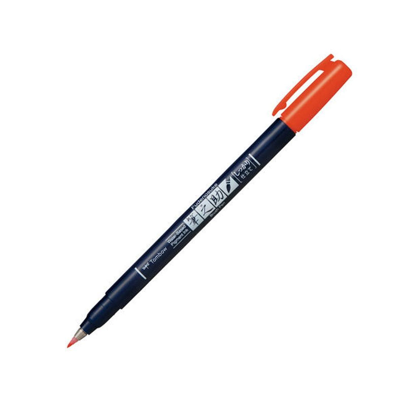 Pennarello Marker Calligrafico Tombow Fudenosuke Hard Arancio