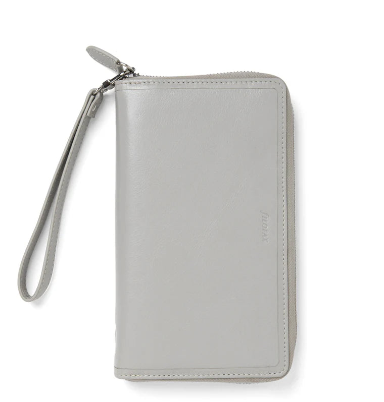 Organizer Filofax Malden Personal Compact con Zip Stone con Planner Annuale non Datato