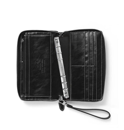 Organizer Filofax Malden Personal Compact con Zip Nero con Planner Annuale non Datato