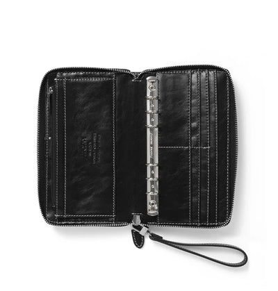 Organizer Filofax Malden Personal Compact con Zip Nero con Planner Annuale non Datato