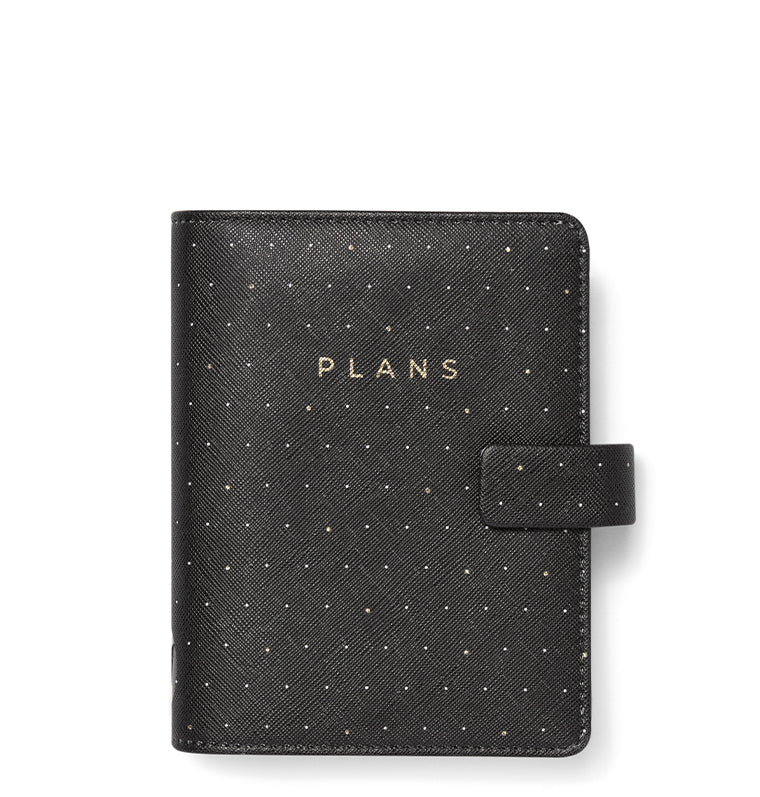 Organizer Filofax Moonlight Pocket Nero con Planner Annuale non Datato
