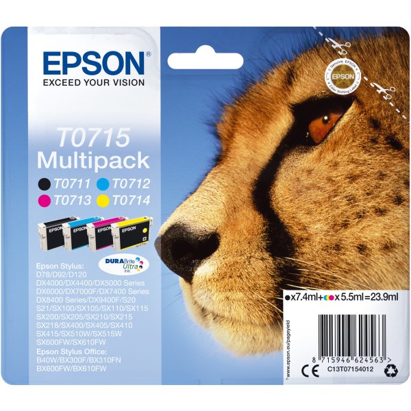 Multipack Cartuccia Originale Epson T0715 C+M+Y+K