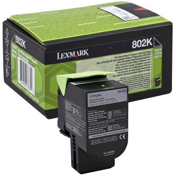 Toner Originale Lexmark Return Program 802K Nero