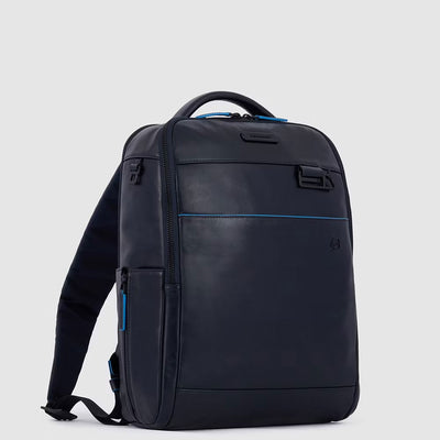 Zaino Piquadro Blue Square con Porta PC 14'' e Ipad® in Pelle Blu