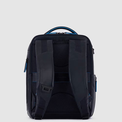 Zaino Piquadro Blue Square con Porta PC 14'' e Ipad® in Pelle Blu