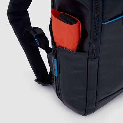 Zaino Piquadro Blue Square con Porta PC 14'' e Ipad® in Pelle Blu
