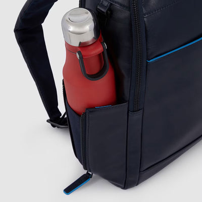 Zaino Piquadro Blue Square con Porta PC 14'' e Ipad® in Pelle Blu