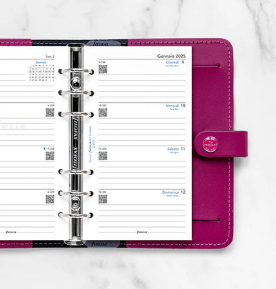 Ricambio Agenda Filofax Settimanale Personal con Righe 2025