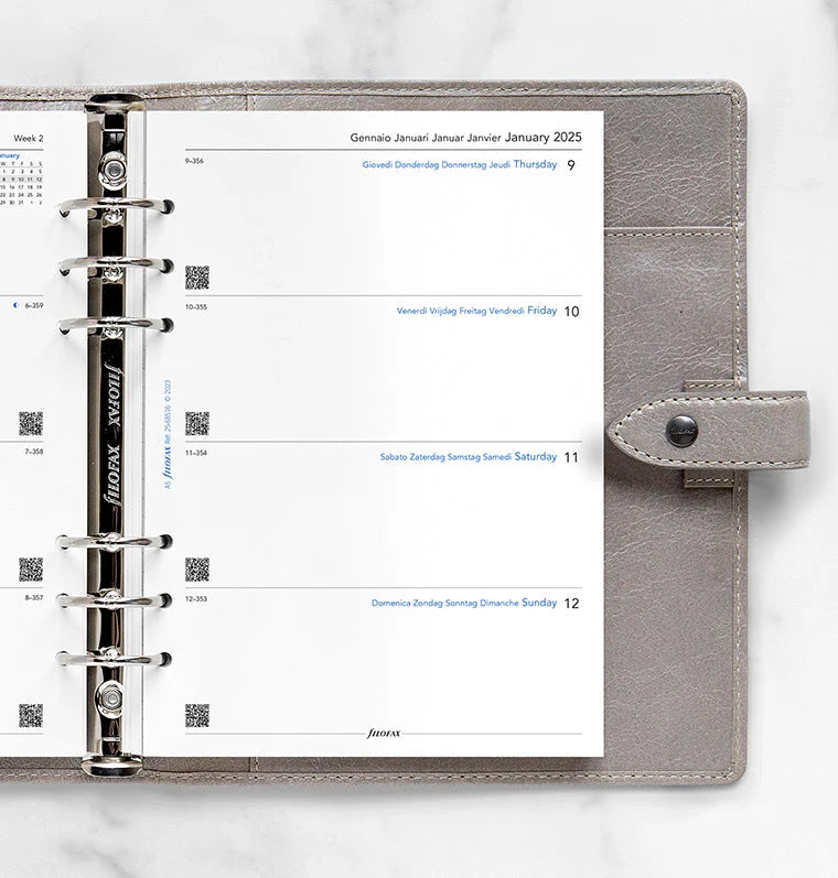 Ricambio Agenda Filofax Settimanale A5 2025