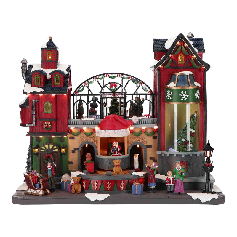 Villaggio Green House Multicolor con Luci e Movimenti 48,5 x 27 x 39 cm
