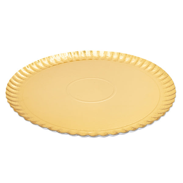 Vassoi Oro in Cartoncino Tondo 31 cm - 2 pezzi