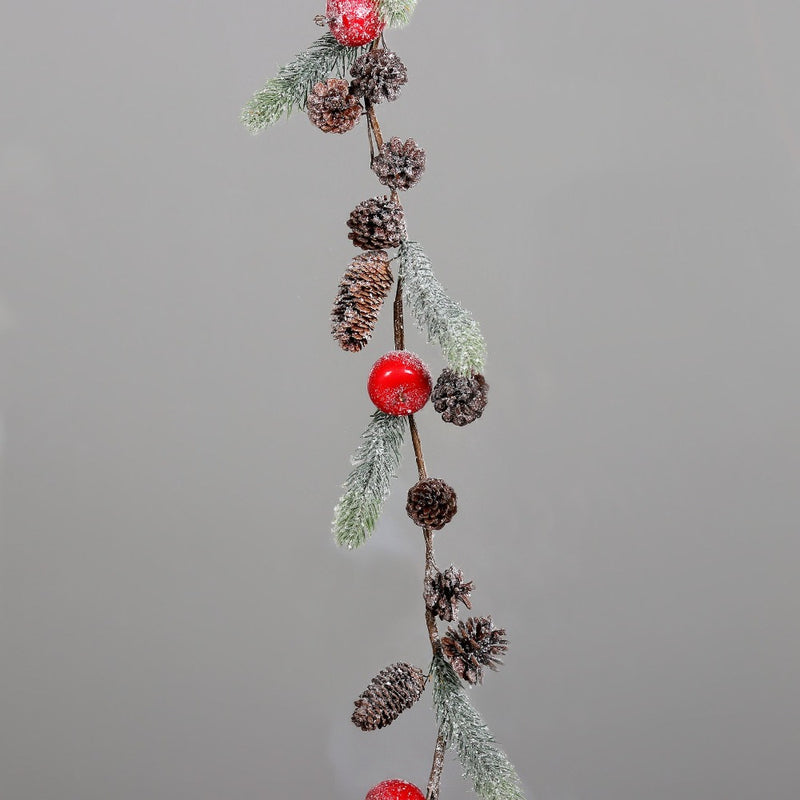 Ghirlanda Abete con Mele e Pigne 140 cm