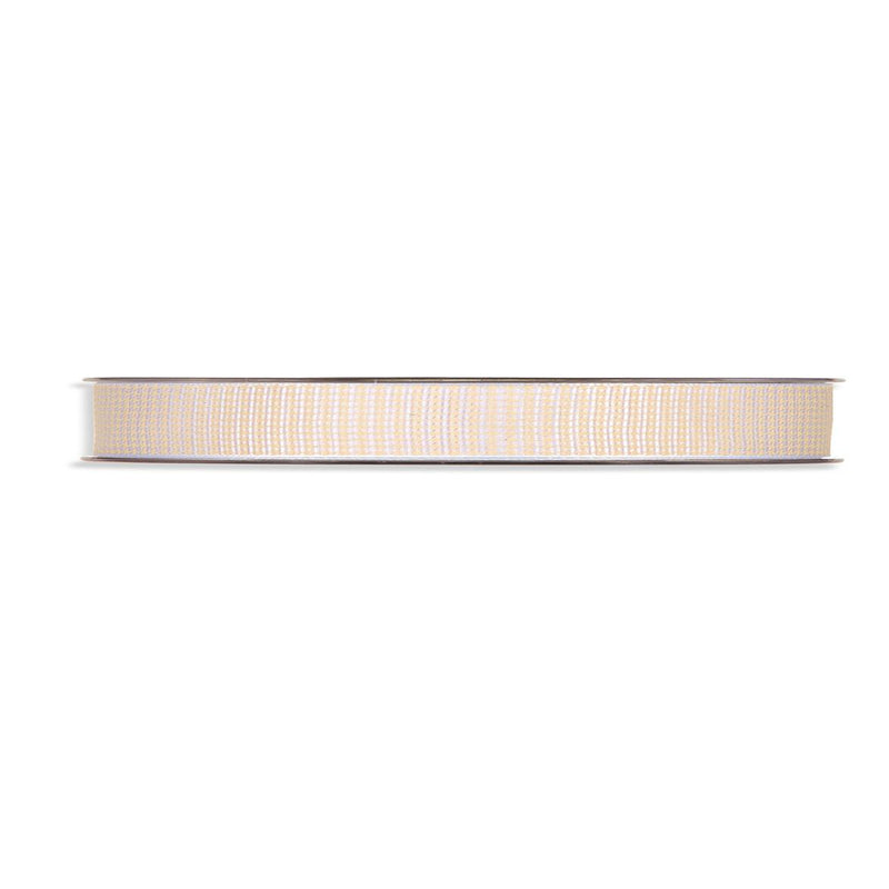 Nastro in Tessuto Petit Pied de Poul Crema 10 mm x 20 mt