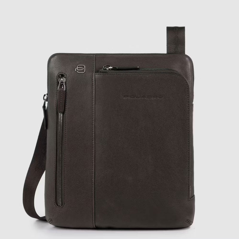 Borsello da Uomo Piquadro Black Square in Pelle Porta Ipad® Testa di Moro