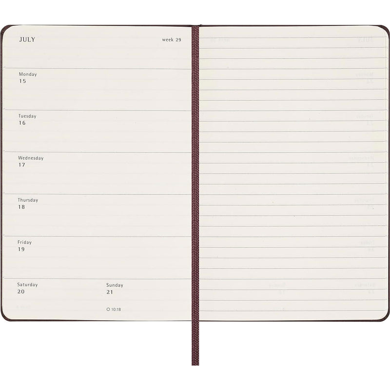 Agenda Classic 2024 Pocket Settimanale, copertina rigida, 12 mesi Rosso  Scarlatto