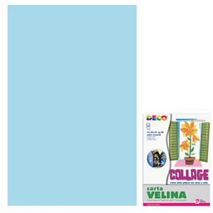 Carta Velina Azzurro in Fogli 50 x 76 cm - 24 pezzi