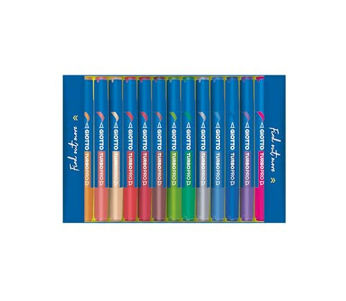 Giotto Pennarelli Doppia Punta 15 pezzi Colori Assortiti Turbo Pro