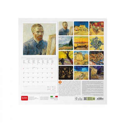 Calendario da Muro 2025 - Vincent Van Gogh - 30 x 29 cm