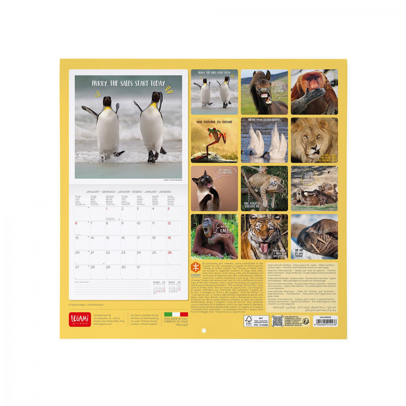 Calendario da Muro 2025 - Take It Easy - 30 x 29 cm