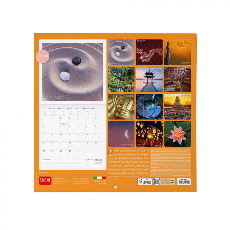 Calendario da Muro 2025 - Peace Of Mind - 30 x 29 cm