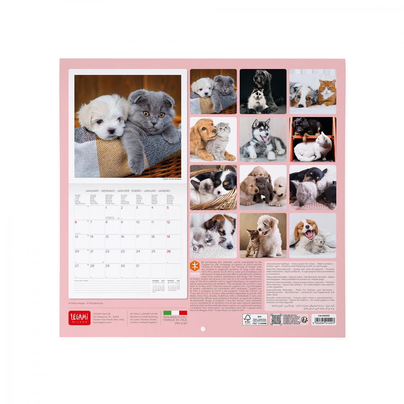 Calendario da Muro 2025 - Best Friends - 30 x 29 cm