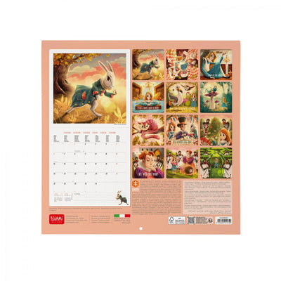 Calendario da Muro 2025 - Alice in Wonderland - 30 x 29 cm