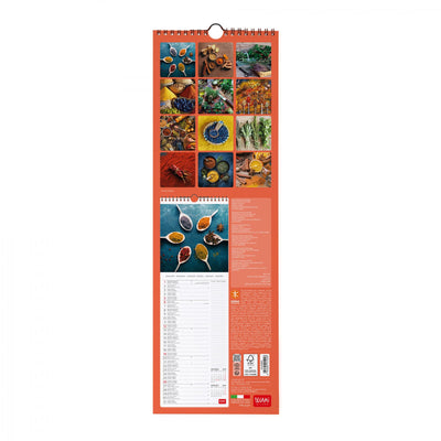 Calendario da Muro 2025 - Herbs & Spices - 16 x 49 cm