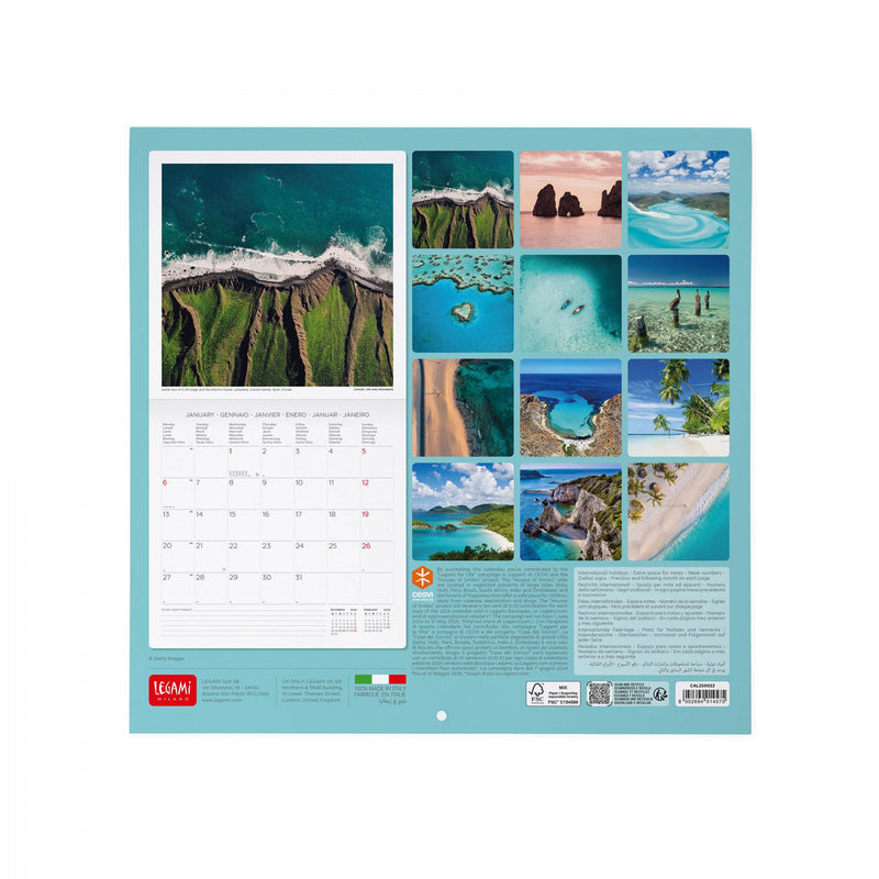 Calendario da Muro 2025 - Vitamin Sea - 30 x 29 cm